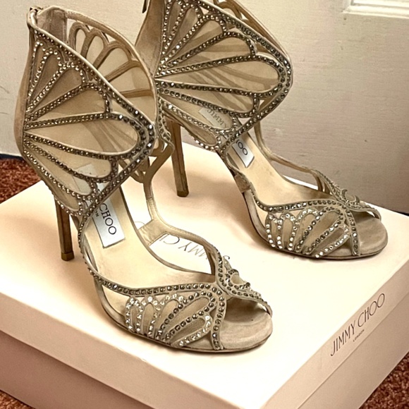 Jimmy Choo Swarovski Crystal Rhinestone Shoes size 6 (36.5) - Picture 3 of 7